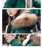 Teen Young Girls Warm Coat Winter Parkas Outerwear Kids Fur Hooded Jacket