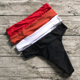 High Waist Bikini Bottom Shorts Elactic Swimwear Bottoms