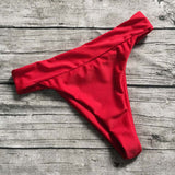 High Waist Bikini Bottom Shorts Elactic Swimwear Bottoms