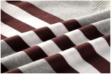 Men's Casual Striped Thick Fleece Cotton Sweater