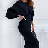 O-neck Long Sleeve Pencil Dress Bodycon Elegant Dress
