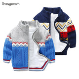 Children Kids Knitted Sweaters for boys Cardigan Thick Jacket