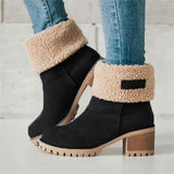 Winter Fur Snow Boots Warm wool booties Ankle Boot