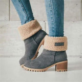 Winter Fur Snow Boots Warm wool booties Ankle Boot