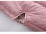 Girl Clothing Thick Parka Fur Hooded Snowsuit Outerwear Coat