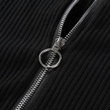 Sweetown Black Long Sleeve Bodysuit Elegant Turtleneck