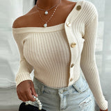 Sexy V-Neck Button Blouses Shirts Long Sleeves Solid