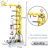 Space Station Saturn V Rocket Building Blocks City Shuttle Figure Toy