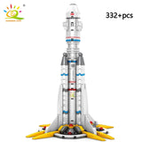 Space Station Saturn V Rocket Building Blocks City Shuttle Figure Toy