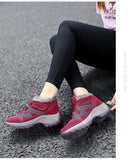 Winter Women's Ankle Boots Warm Thick Waterproof Wedge Suede Non-Slip Shoes