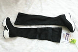 QUTAA Stretch Fabrics Over The Knee Boots Height Increasing Round Toe