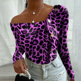 Sexy V-Neck Button Blouses Shirts Long Sleeves Solid