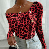 Sexy V-Neck Button Blouses Shirts Long Sleeves Solid