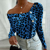 Sexy V-Neck Button Blouses Shirts Long Sleeves Solid