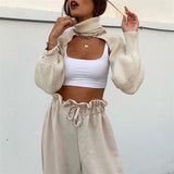 Women Turtleneck Sexy Short Sweater Chic Streetwear