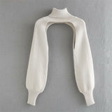 Women Turtleneck Sexy Short Sweater Chic Streetwear