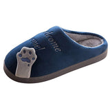 Women Winter Home Slippers Unisex Cartoon Cat Non-slip Soft Warm Shoes