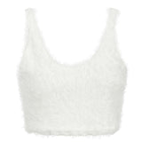 Three Piece Sexy Fluffy Sets Velvet Plush Hooded Cardigan