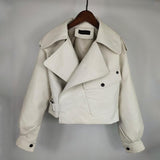 Fitaylor Women Faux Leather Jacket Pu Motorcycle Coat