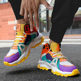Men Casual High Top Chunky Sneakers Trainers Tendencia