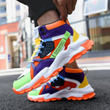 Men Casual High Top Chunky Sneakers Trainers Tendencia