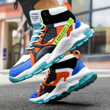Men Casual High Top Chunky Sneakers Trainers Tendencia
