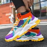 Men Casual High Top Chunky Sneakers Trainers Tendencia