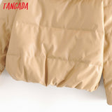 Winter Women khaki fur faux leather jacket oversized zipper Thick pu hooded coat