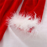 Christmas Kids Baby Girls Fleece Dress O-Neck Long-Sleeve