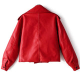 Fitaylor Women Faux Leather Jacket Pu Motorcycle Coat