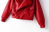 Fitaylor Women Faux Leather Jacket Pu Motorcycle Coat