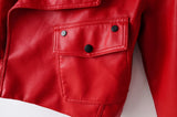 Fitaylor Women Faux Leather Jacket Pu Motorcycle Coat