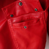 Fitaylor Women Faux Leather Jacket Pu Motorcycle Coat