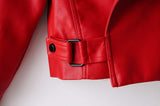 Fitaylor Women Faux Leather Jacket Pu Motorcycle Coat