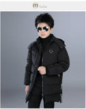-30 Degree Children's Parka Winter Jackets Boys Warm Down Cotton-padded Coat Teen Thickening Clothes