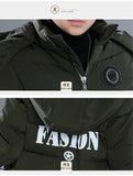 -30 Degree Children's Parka Winter Jackets Boys Warm Down Cotton-padded Coat Teen Thickening Clothes