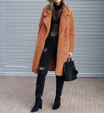 Winter Woman Faux Fur Coat Warm Teddy Jacket