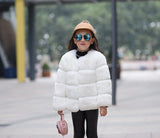 Baby Girls Faux Fur Coat Winter Long Sleeve Warm Kids Snow Jacket