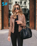 NEDEINS Winter Coat Jacket Thicken Long sleeve Outwear PU Leather