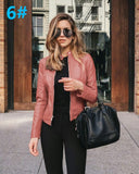 NEDEINS Winter Coat Jacket Thicken Long sleeve Outwear PU Leather