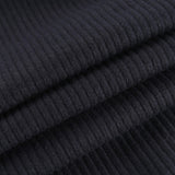 Bodycon Ribbed Dress Stand Collar Zipper Deep V-neck