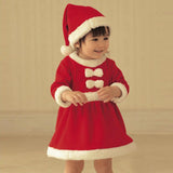 Christmas Baby Santa Claus Cosplay Costume Long Sleeve Cute Infant Winter Baby Dress