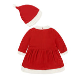 Christmas Baby Santa Claus Cosplay Costume Long Sleeve Cute Infant Winter Baby Dress