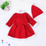 Christmas Baby Santa Claus Cosplay Costume Long Sleeve Cute Infant Winter Baby Dress