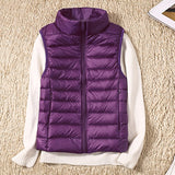 Women's Ultra Light Duck Down Vest Jacket Coat