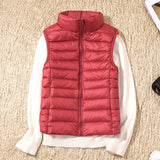 Women's Ultra Light Duck Down Vest Jacket Coat