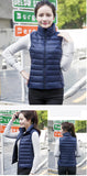 Women's Ultra Light Duck Down Vest Jacket Coat