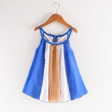 Winter Rainbow Long Sleeve Cotton Color Block Party Dress