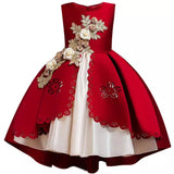 Princess Dress for Baby Girl Flower Elegant Winter Party Dress