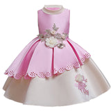 Princess Dress for Baby Girl Flower Elegant Winter Party Dress